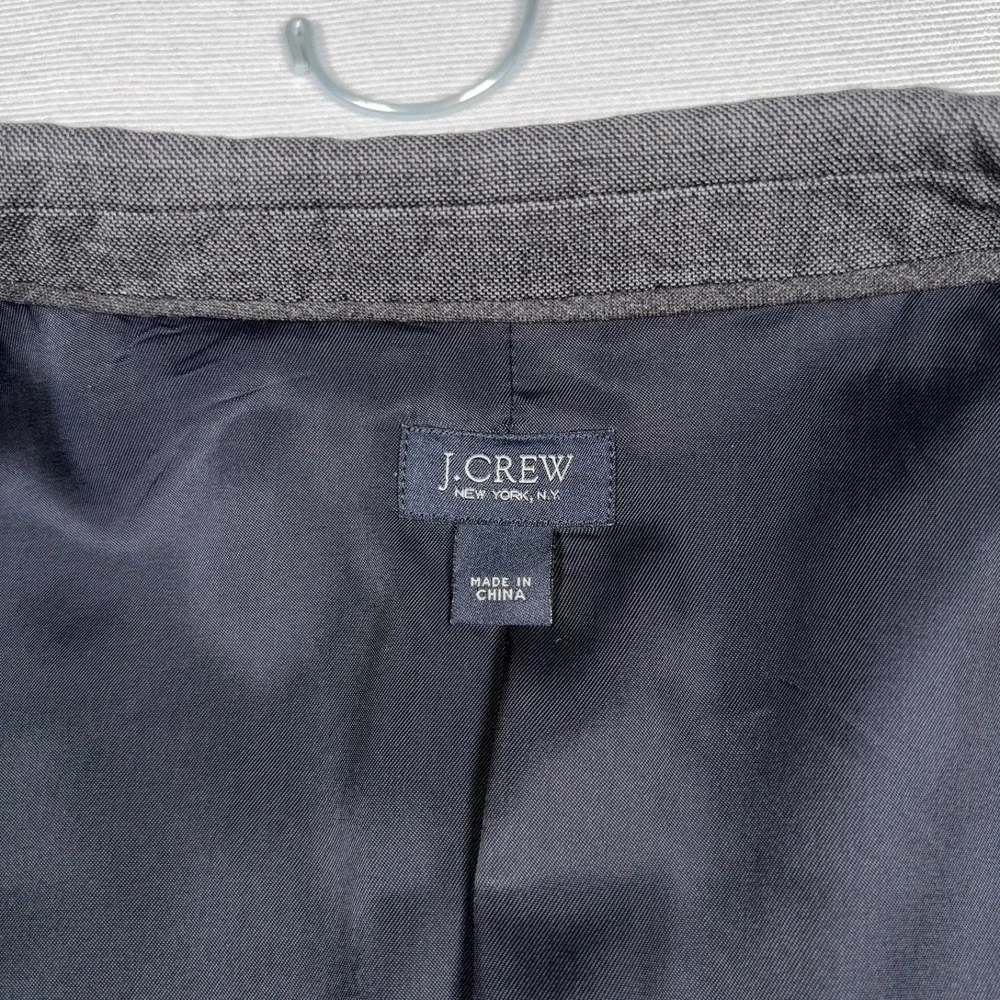 J Crew Ludlow Tollegno 1900 Blazer Mens Size 42L Gray Wool Double Vented